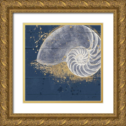 Calm Seas IX no Words Gold Ornate Wood Framed Art Print with Double Matting by Penner, Janelle