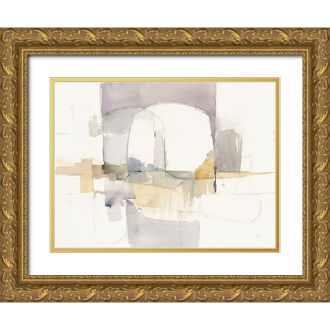 Improvisation I Gold Ornate Wood Framed Art Print with Double Matting by Schick, Mike