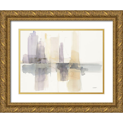 Improvisation II Gold Ornate Wood Framed Art Print with Double Matting by Schick, Mike