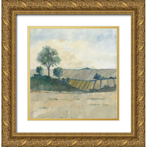 Fields before the Storm Gold Ornate Wood Framed Art Print with Double Matting by Tillmon, Avery