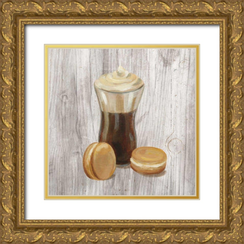 Coffee Time I on Wood Gold Ornate Wood Framed Art Print with Double Matting by Vassileva, Silvia