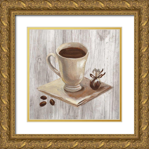 Coffee Time IV on Wood Gold Ornate Wood Framed Art Print with Double Matting by Vassileva, Silvia