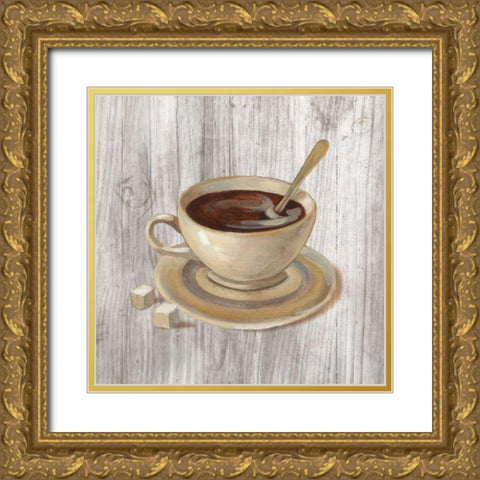 Coffee Time VI on Wood Gold Ornate Wood Framed Art Print with Double Matting by Vassileva, Silvia