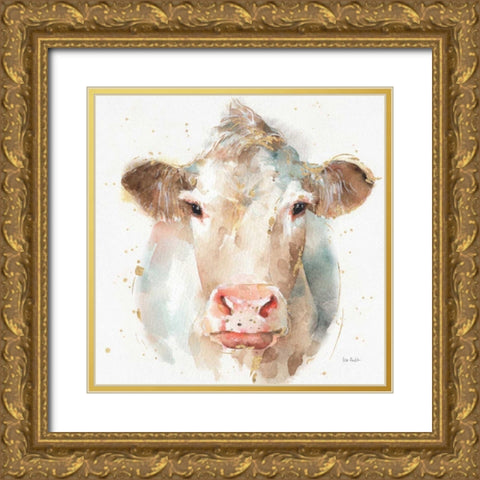 Farm Friends II Gold Ornate Wood Framed Art Print with Double Matting by Audit, Lisa