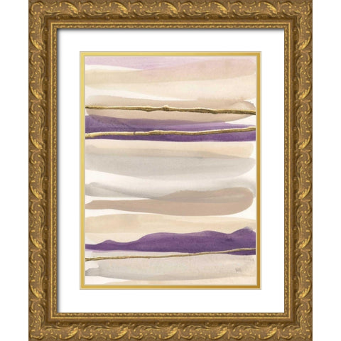 Gilded Amethyst II Crop Gold Ornate Wood Framed Art Print with Double Matting by Paschke, Chris