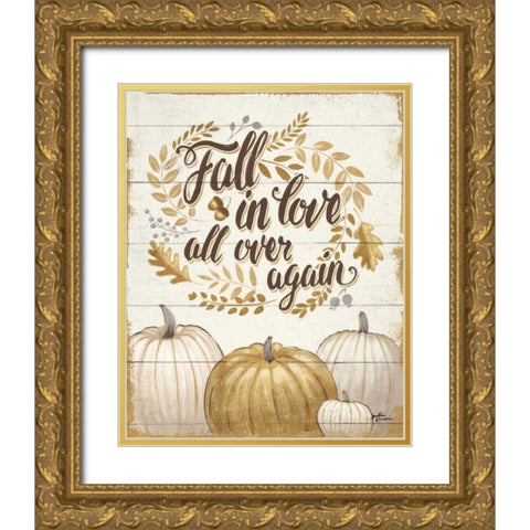 Grateful Season III Gold Ornate Wood Framed Art Print with Double Matting by Penner, Janelle