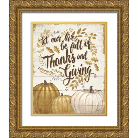 Grateful Season IV Gold Ornate Wood Framed Art Print with Double Matting by Penner, Janelle