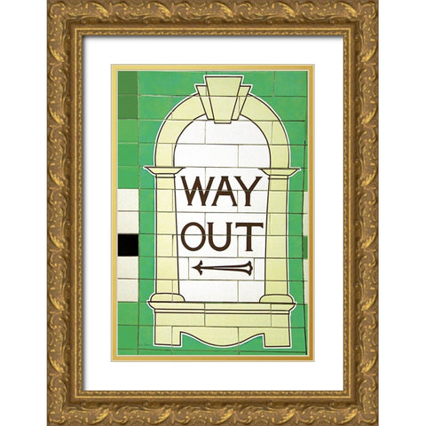 Iconic London Underground Crop Gold Ornate Wood Framed Art Print with Double Matting by Bevan, Keri