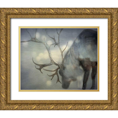 If On A Winters Night Gold Ornate Wood Framed Art Print with Double Matting by Bevan, Keri