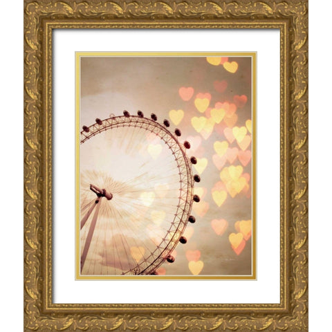 In Love with London Crop Gold Ornate Wood Framed Art Print with Double Matting by Bevan, Keri