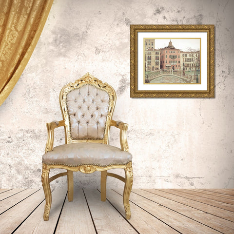 Sunday Morning in Venice Gold Ornate Wood Framed Art Print with Double Matting by Bevan, Keri