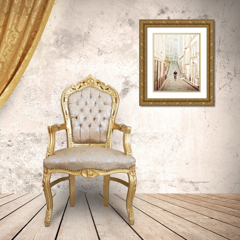 The Bicycle Thief Gold Ornate Wood Framed Art Print with Double Matting by Bevan, Keri