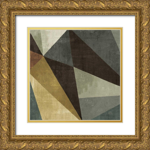 Triangulawesome Square I Gold Ornate Wood Framed Art Print with Double Matting by Mullan, Michael