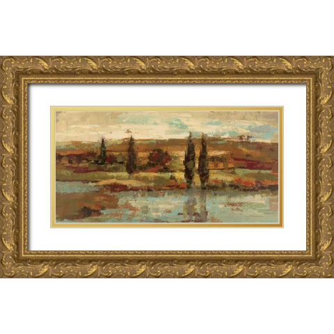 Hot Day by the River Gold Ornate Wood Framed Art Print with Double Matting by Vassileva, Silvia