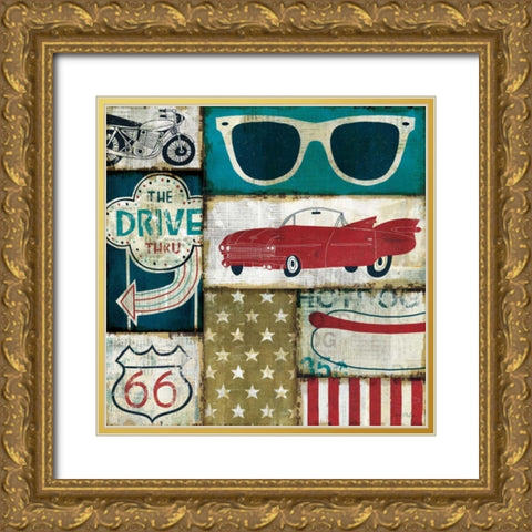 American Pop II Gold Ornate Wood Framed Art Print with Double Matting by Mullan, Michael