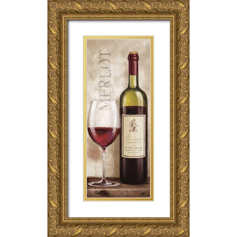 Wine in Paris V Gold Ornate Wood Framed Art Print with Double Matting by Penner, Janelle