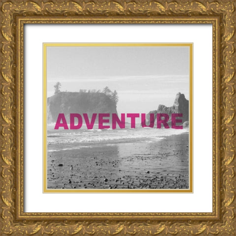 Bold Adventures V Gold Ornate Wood Framed Art Print with Double Matting by Marshall, Laura
