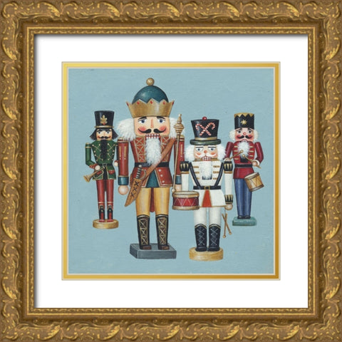King Nutcrackers Gold Ornate Wood Framed Art Print with Double Matting by Brown, David Carter