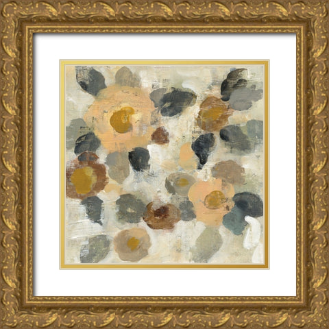 Neutral Floral II Gold Ornate Wood Framed Art Print with Double Matting by Vassileva, Silvia