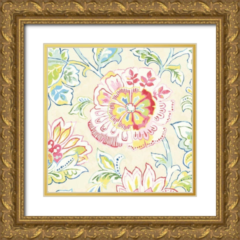 Ceylon Gardens IV Gold Ornate Wood Framed Art Print with Double Matting by Wild Apple Portfolio