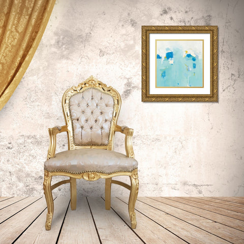 Splash Gold Ornate Wood Framed Art Print with Double Matting by Adams, Phyllis