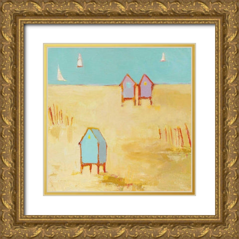 Cabanas Gold Ornate Wood Framed Art Print with Double Matting by Adams, Phyllis