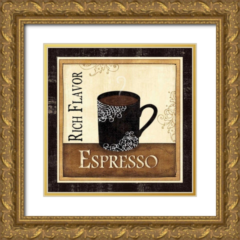 Coffee and Cream III Gold Ornate Wood Framed Art Print with Double Matting by Charron, Veronique
