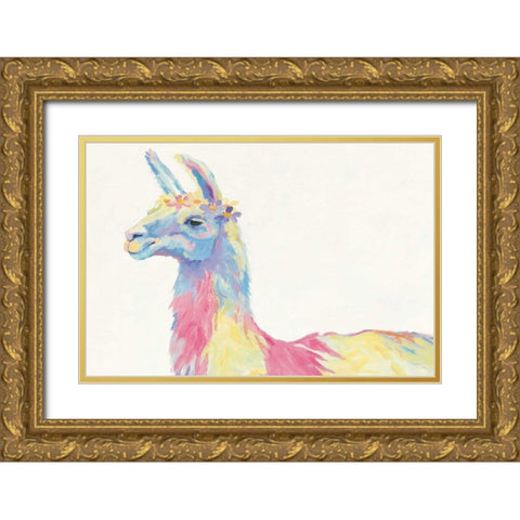 Ophelia Crop with Flowers Gold Ornate Wood Framed Art Print with Double Matting by Tillmon, Avery