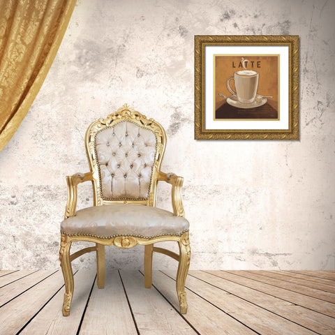 Coffee and Co IV Gold Ornate Wood Framed Art Print with Double Matting by Penner, Janelle