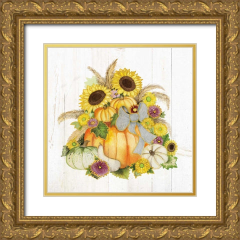 Autumn Days I Gold Gold Ornate Wood Framed Art Print with Double Matting by McKenna, Kathleen Parr