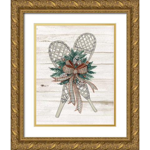 Holiday Sports on Wood III Luxe Gold Ornate Wood Framed Art Print with Double Matting by McKenna, Kathleen Parr