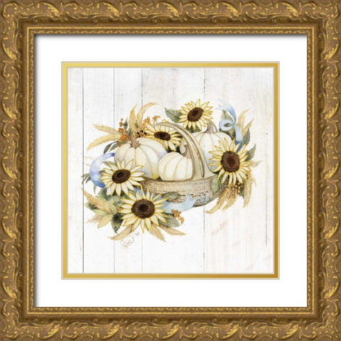 Autumn Elegance IV Gold Gold Ornate Wood Framed Art Print with Double Matting by McKenna, Kathleen Parr