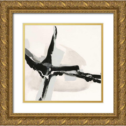 Creamy Neutral I Gold Ornate Wood Framed Art Print with Double Matting by Paschke, Chris