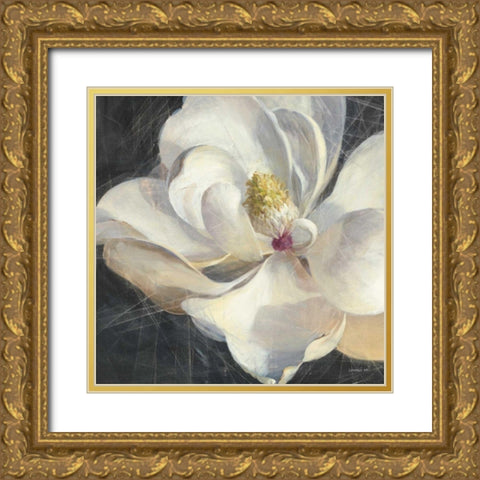 Vivid Floral IV Crop Gold Ornate Wood Framed Art Print with Double Matting by Nai, Danhui
