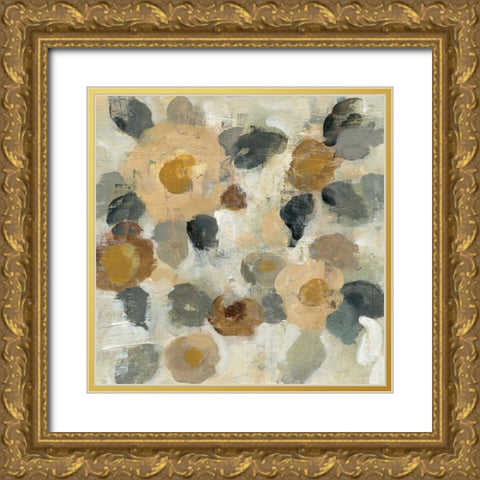 Neutral Floral Beige II Gold Ornate Wood Framed Art Print with Double Matting by Vassileva, Silvia