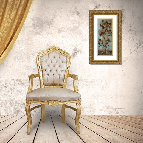 Monsoon Florals I Gold Ornate Wood Framed Art Print with Double Matting by Vassileva, Silvia