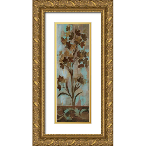 Monsoon Florals I Gold Ornate Wood Framed Art Print with Double Matting by Vassileva, Silvia