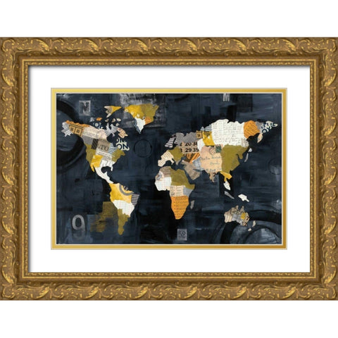 Golden World Gold Ornate Wood Framed Art Print with Double Matting by Prahl, Courtney