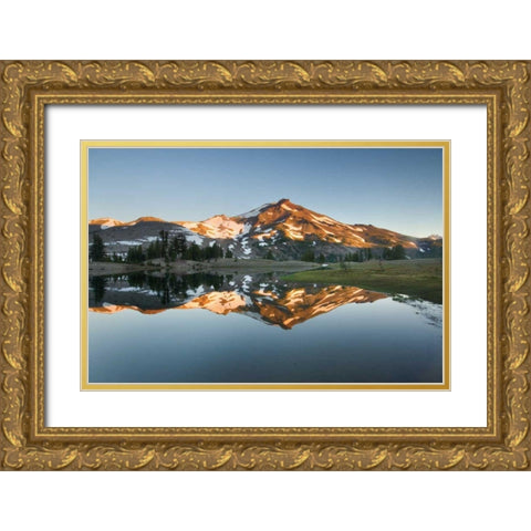 South Sister Reflection II Gold Ornate Wood Framed Art Print with Double Matting by Audit, Lisa