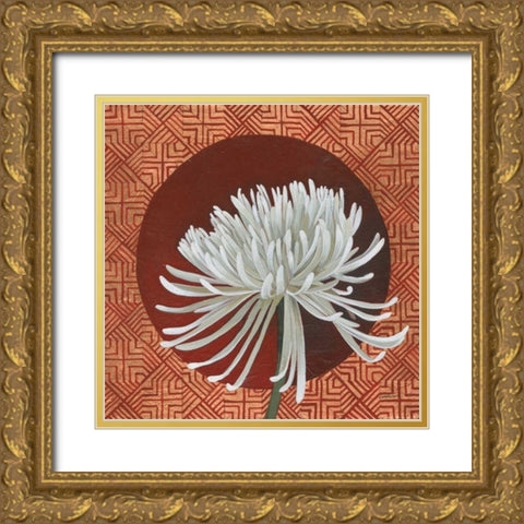 Morning Chrysanthemum III Gold Ornate Wood Framed Art Print with Double Matting by Lovell, Kathrine
