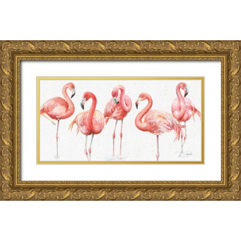 Gracefully Pink VIII Gold Ornate Wood Framed Art Print with Double Matting by Audit, Lisa