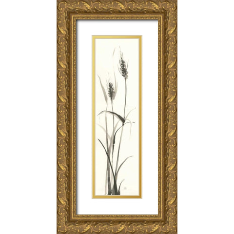 Wild Grass I Gold Ornate Wood Framed Art Print with Double Matting by Paschke, Chris