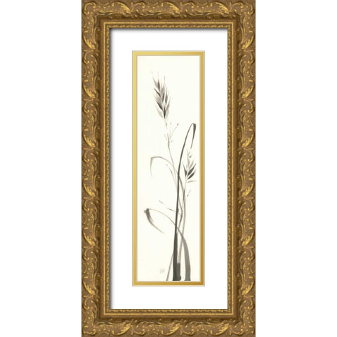 Wild Grass II Gold Ornate Wood Framed Art Print with Double Matting by Paschke, Chris