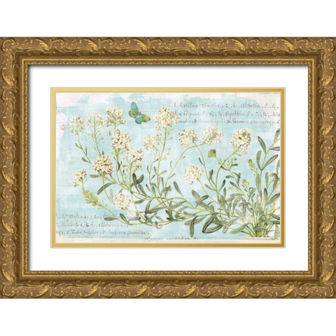 Botany Blue I Gold Ornate Wood Framed Art Print with Double Matting by Schlabach, Sue