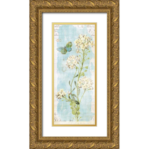 Botany Blue III Gold Ornate Wood Framed Art Print with Double Matting by Schlabach, Sue