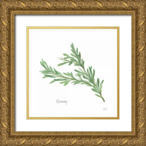 Rosemary v2 Gold Ornate Wood Framed Art Print with Double Matting by Paschke, Chris