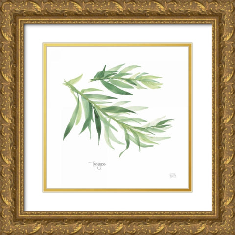 Tarragon v2 Gold Ornate Wood Framed Art Print with Double Matting by Paschke, Chris