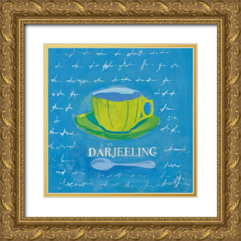 Darjeeling Bright Gold Ornate Wood Framed Art Print with Double Matting by Clark, Michael