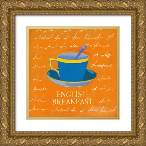 English Breakfast Bright Gold Ornate Wood Framed Art Print with Double Matting by Clark, Michael
