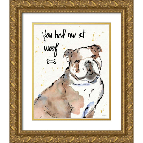 Strike a Paws I Gold Ornate Wood Framed Art Print with Double Matting by Tavoletti, Anne